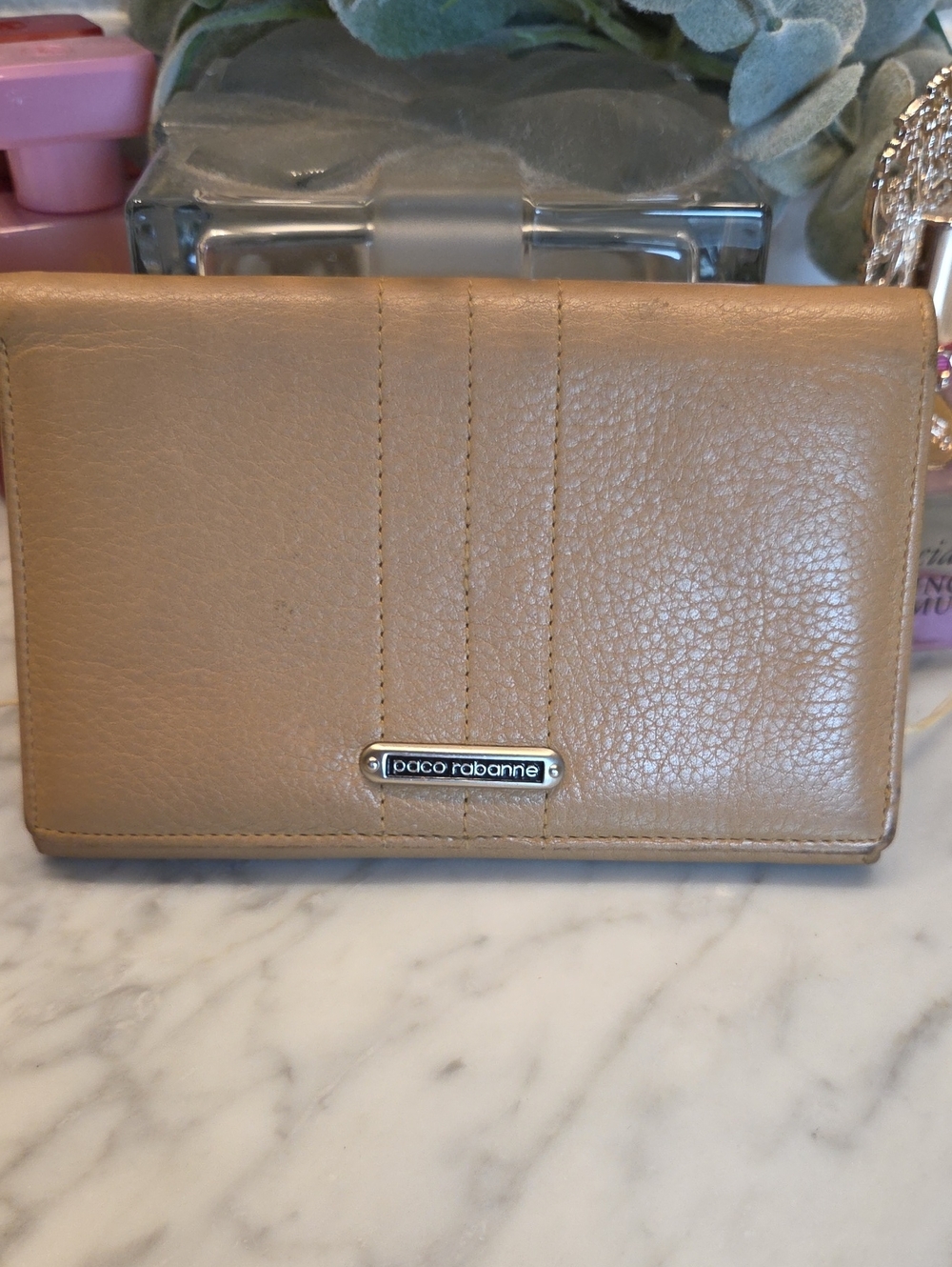 Pre-loved Paco Rabanne Tan Leather Wallet